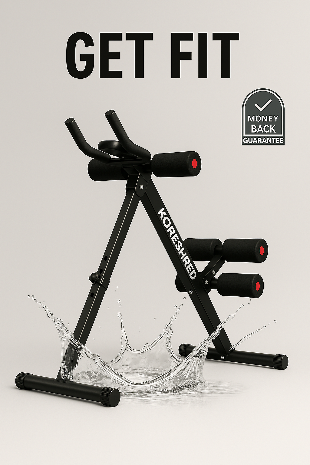 Adjustable Ab Machine for Home Gym - Foldable and Adjustable for any Height