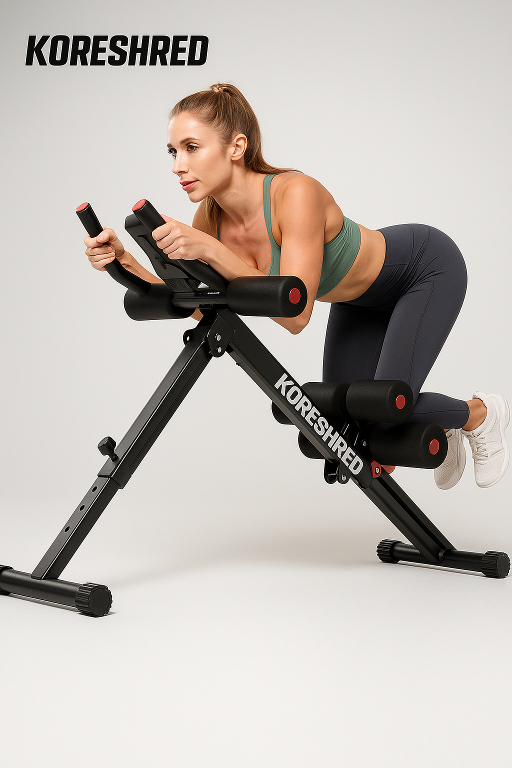 Adjustable Ab Machine for Home Gym - Foldable and Adjustable for any Height